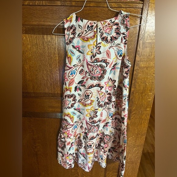 Loft Size 00 Petite Floral Sleeveless Linen Viscose Dress NWT - Picture 4 of 8